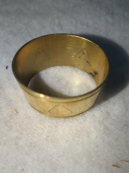 Vintage Scottish Plaid Set Of 4 Christmas Tree solid brass napkin rings br46