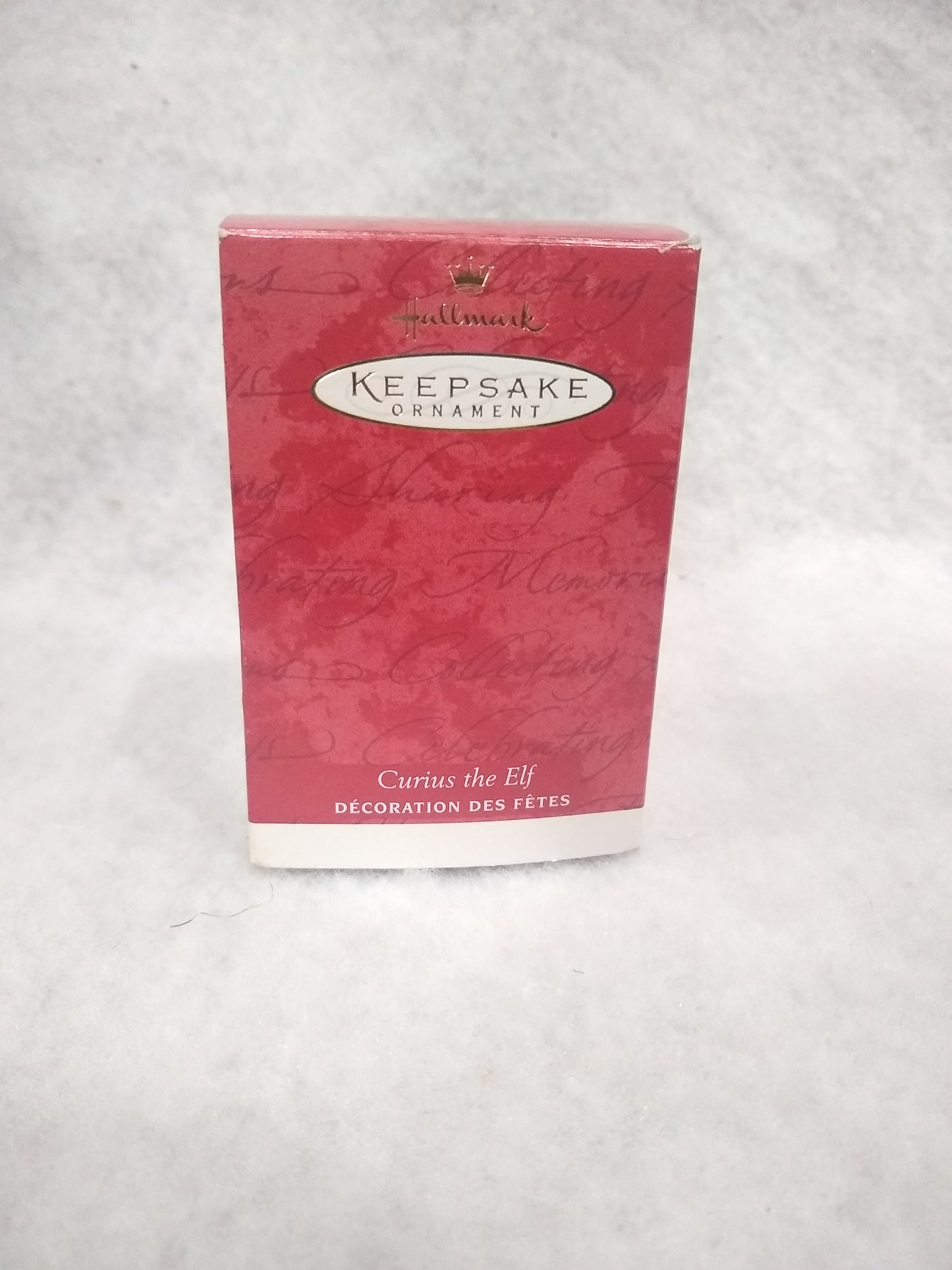 Vintage 2001 Hallmark Keepsake Ornament Curius the Elf Handcrafted h90