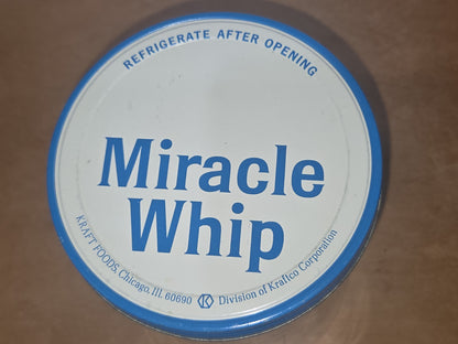 Vintage Food Jar Miracle Whip with Metal Lid Large Holds 6 Cups Extra Large Mouth jar56