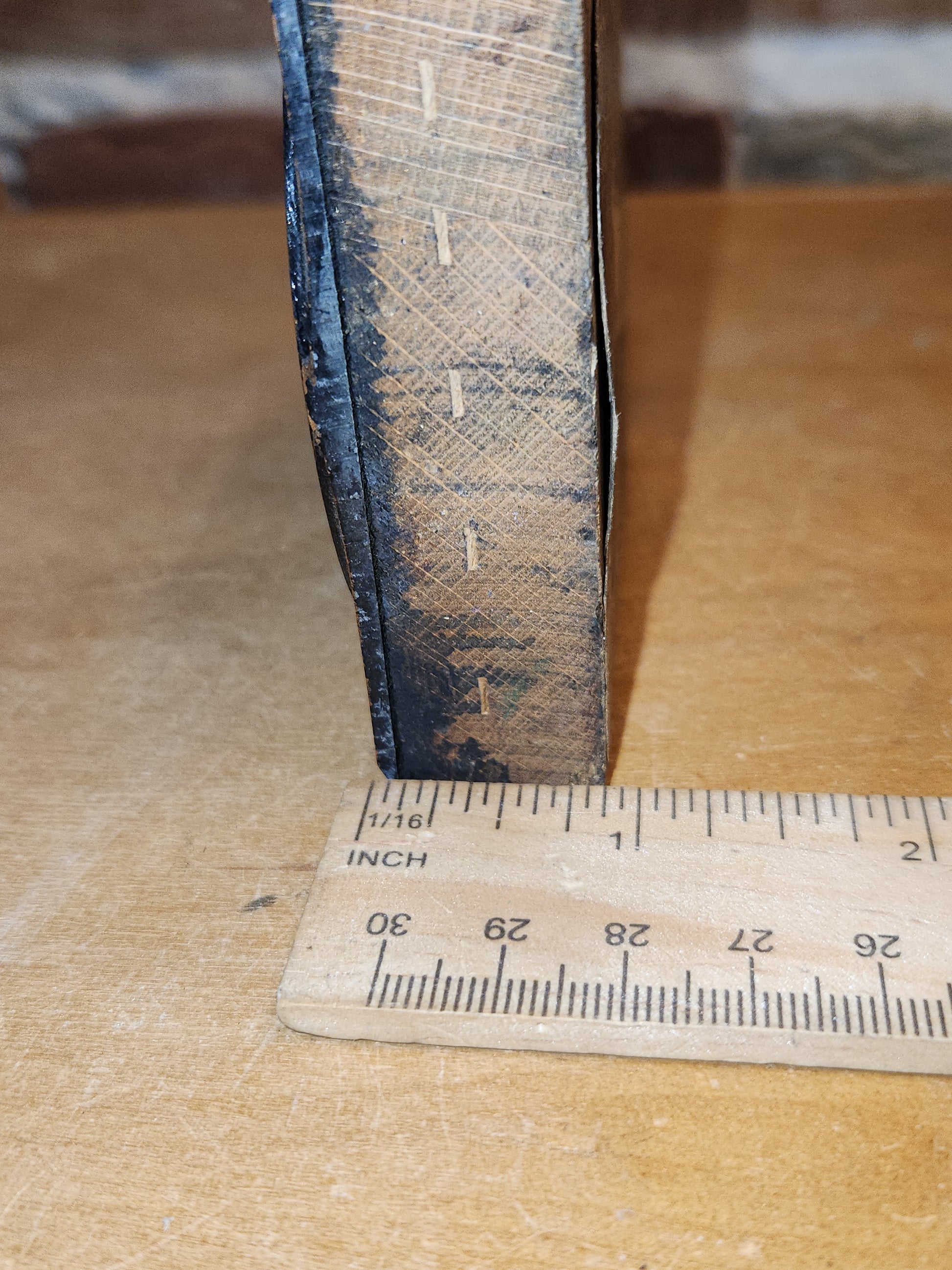 Vintage or Antique Letterpress Copper & Solid Wood Printing Block Letter O leto