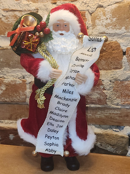 Ashland Christmas Collectible Ashland Santa Claus Figurine with Santa's List of Good Kids with His Gift Bag sf2