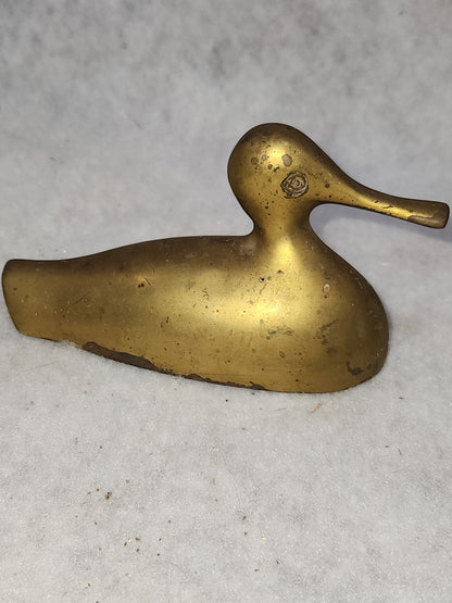 Vintage Brass Swimming Duck br98