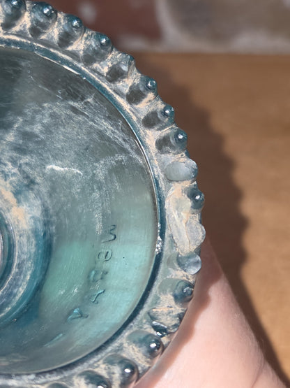 Vintage Insulator Hemingray #16 Teal Glass h616d DAMAGED NUBS
