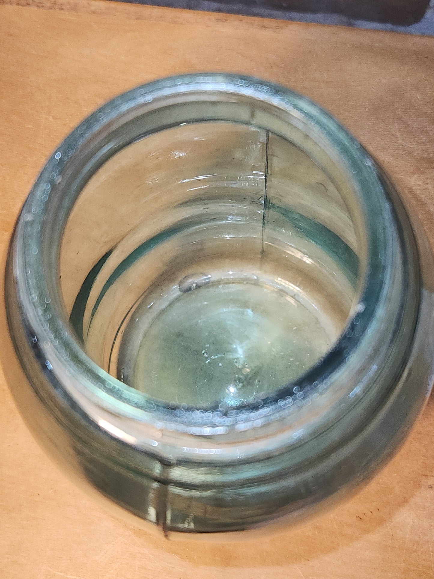 Antique 1/2 Gallon Jar Ball Mason Cornflower Blue 1900-1910 AS IS Chip jar76