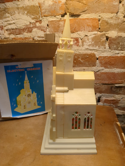 Vintage Musical Church Plays Silent Night AS IS Does Not Light Up Hong Kong