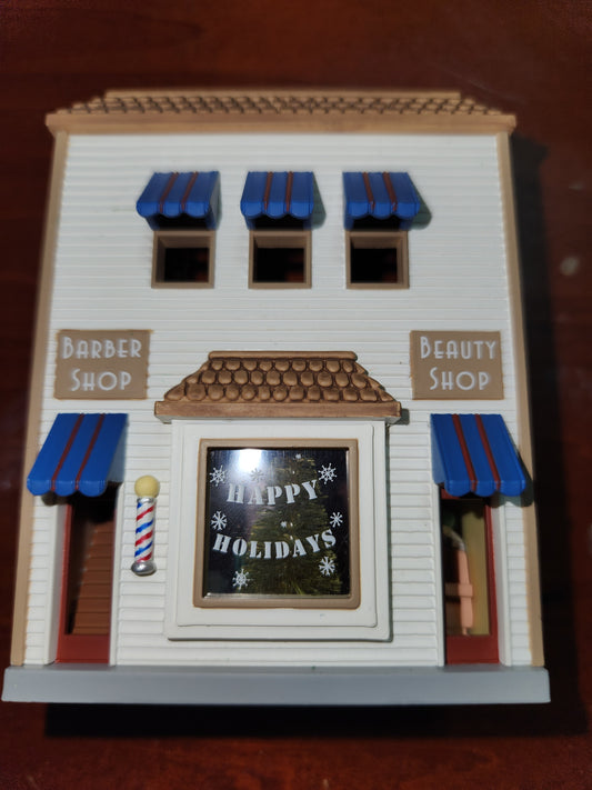 HH2004 barber and beauty shop Ornament Hallmark Nostalgic Houses NO BOX