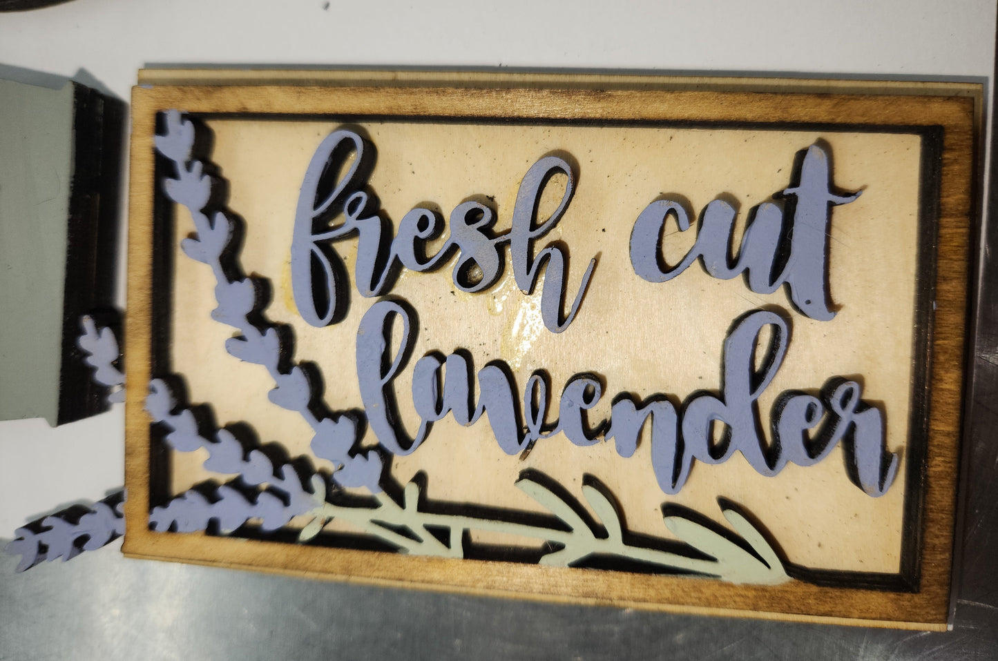 Tier Tray Decorations Handcrafted Lavender Fresh Cut Lavender Lavender Market Blue Truck ttl2