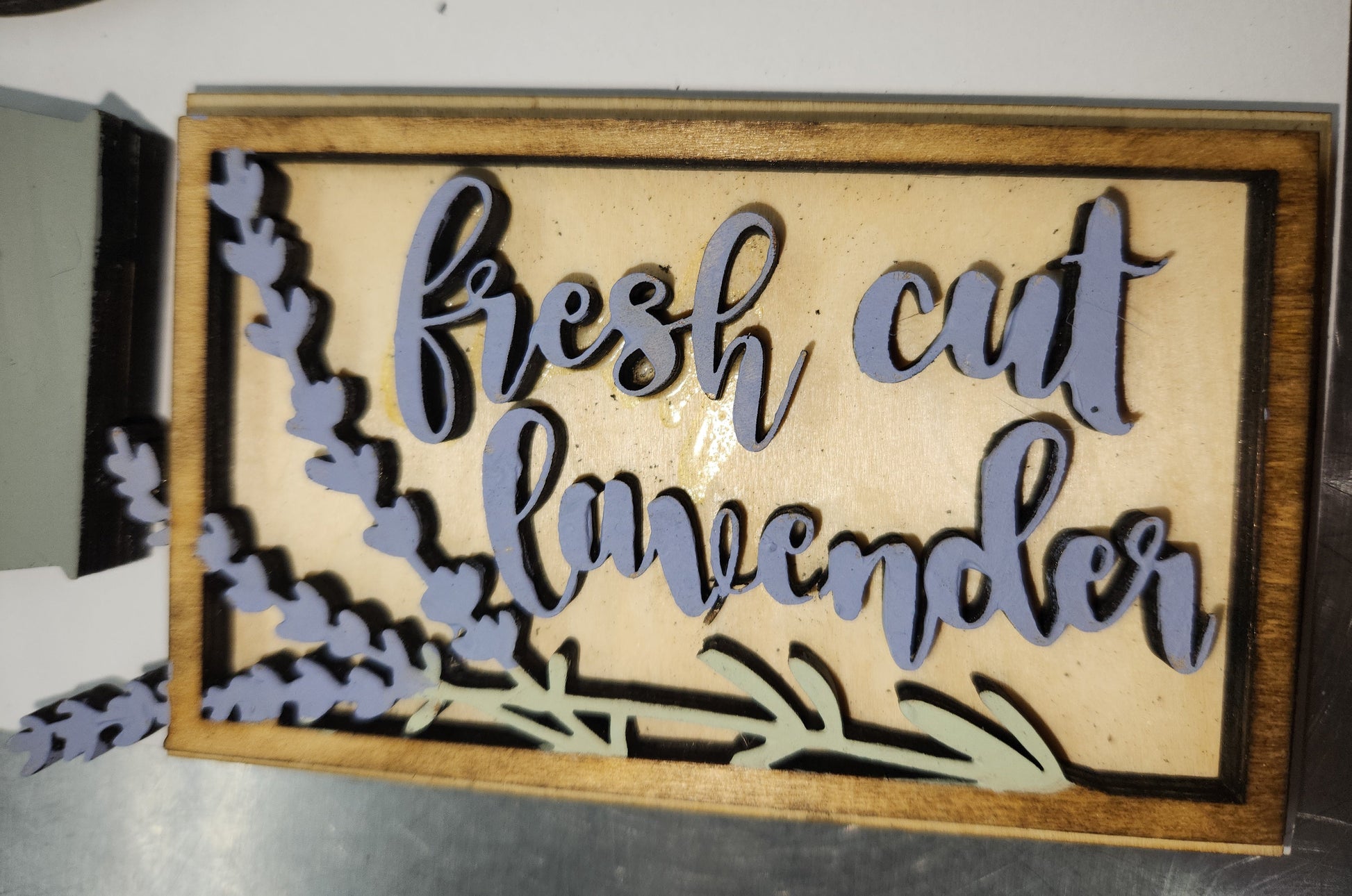 Tier Tray Decorations Handcrafted Lavender Fresh Cut Lavender Lavender Market Blue Truck ttl2