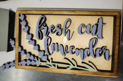 Tier Tray Decorations Handcrafted Lavender Fresh Cut Lavender Lavender Market Blue Truck ttl2