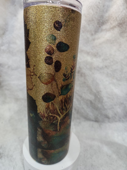 30 Oz Insulated Stainless Steel Glitter Tumbler Succulents 30su