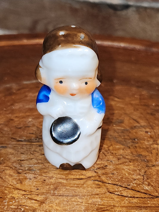 Vintage 1950s Ceramic Baker of Chef's Wife Salt OR Pepper Shaker. ONLY THE WIFE JUST ONE