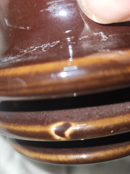 Illinois Electric Porcelain Co. Brown Glazed Ceramic Porcelain Telephone Insulator beehive spool iep1