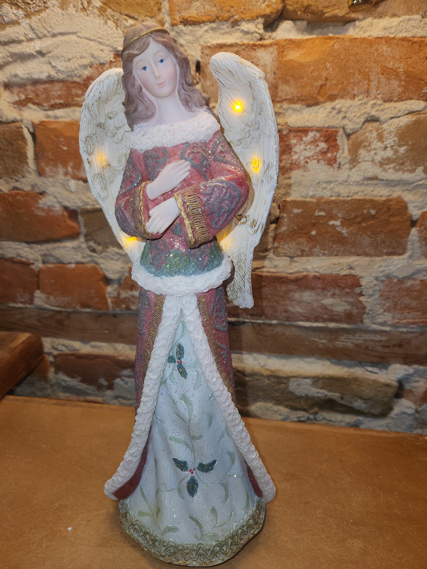Symphony of Lights Angel Figurine Lights Up And Plays Silent Night an8