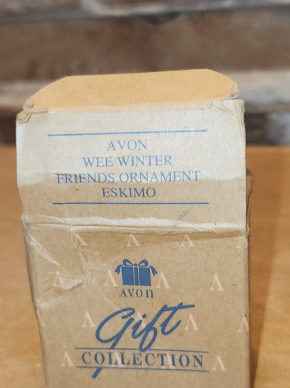 Vintage Avon Wee Winter Friends Display Stand Along With Set Of Four Wee Winter Friends Penguine, Seal, Polar Bear, Eskimo NO BOX ww67 CLEARANCE