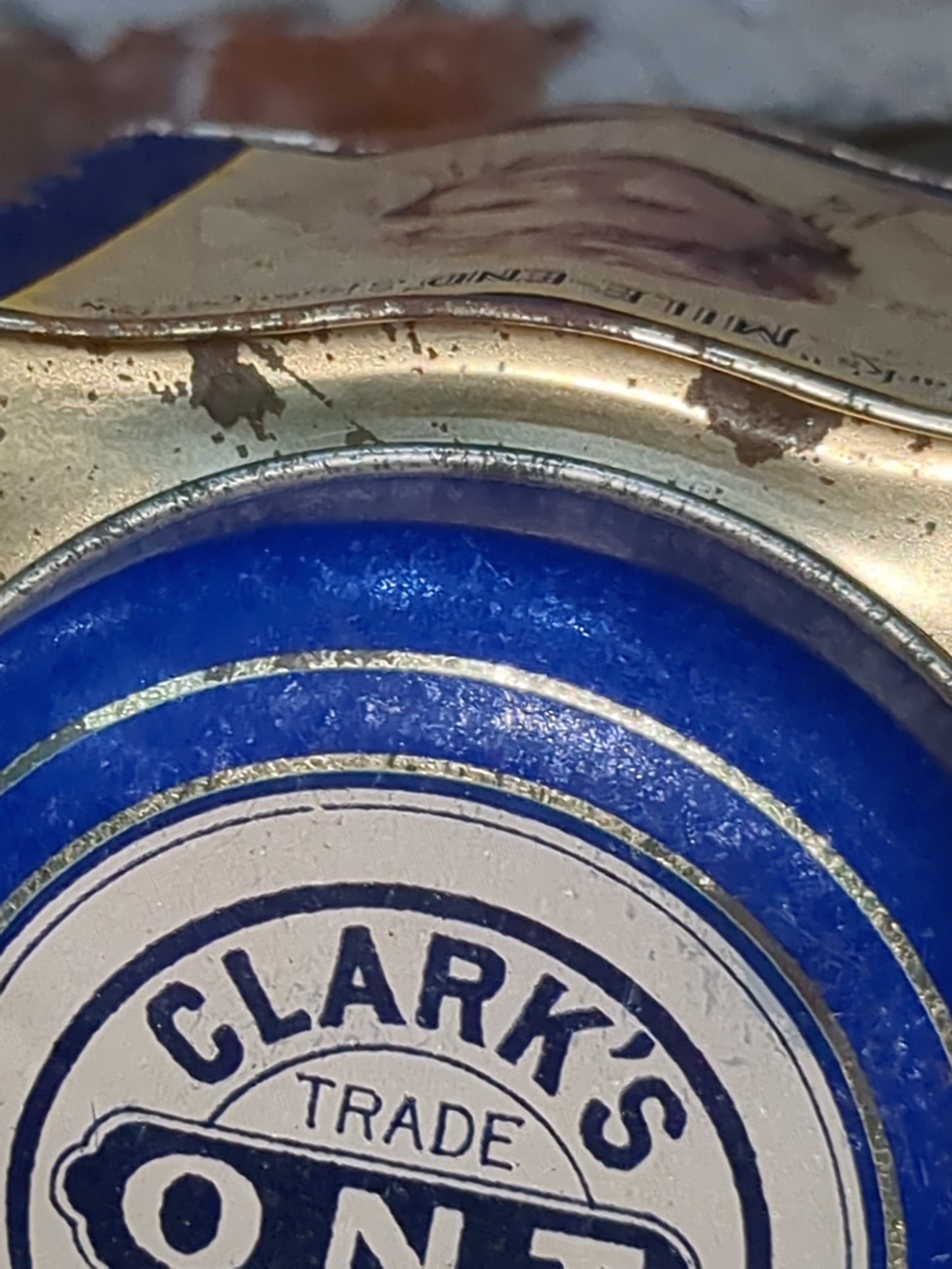 Vintage Bristol Ware Clark's Trade O.N.T. Spool Cotton Tin tin995