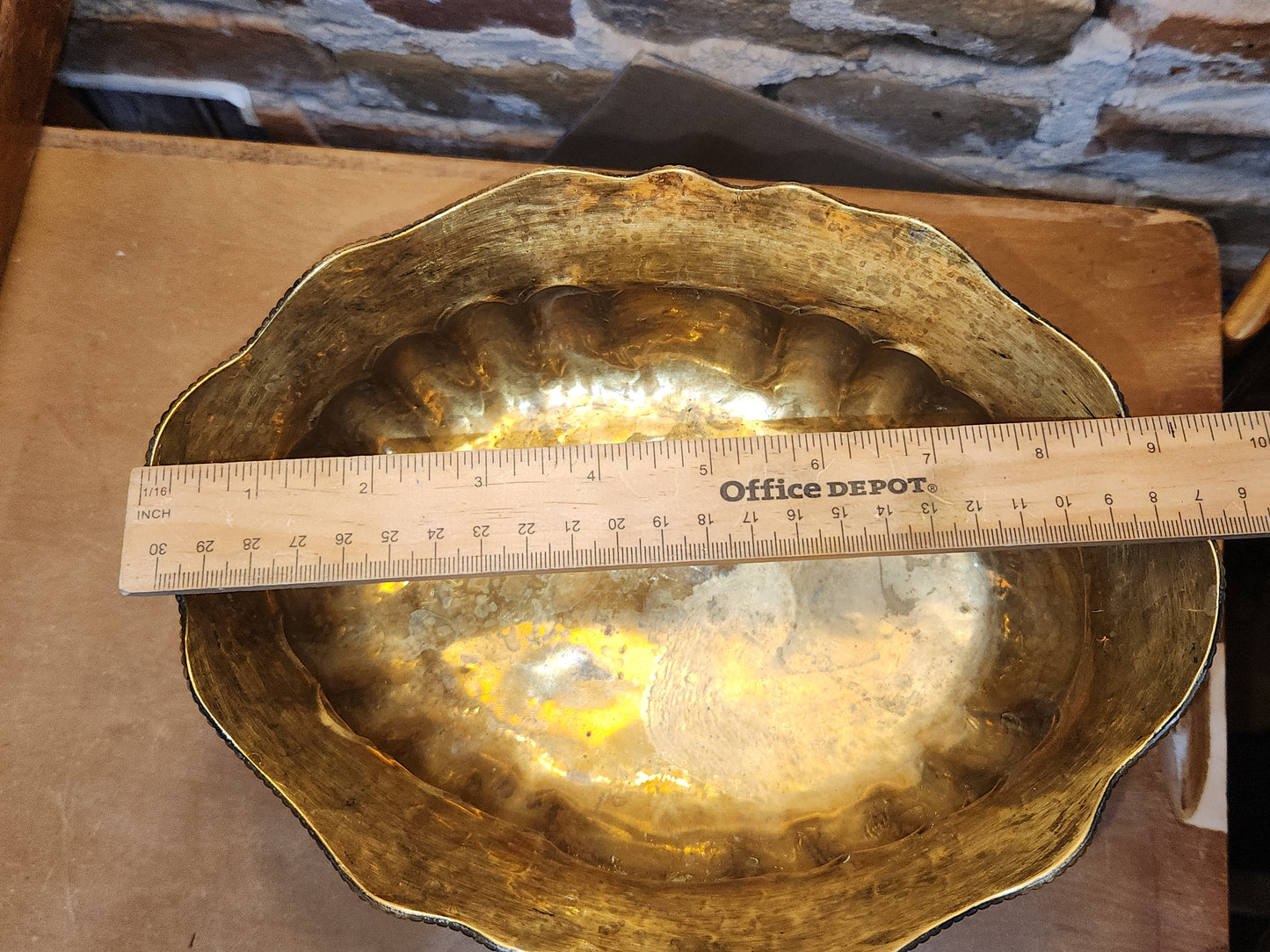 Vintage Brass Compote Bowl Made in India br8