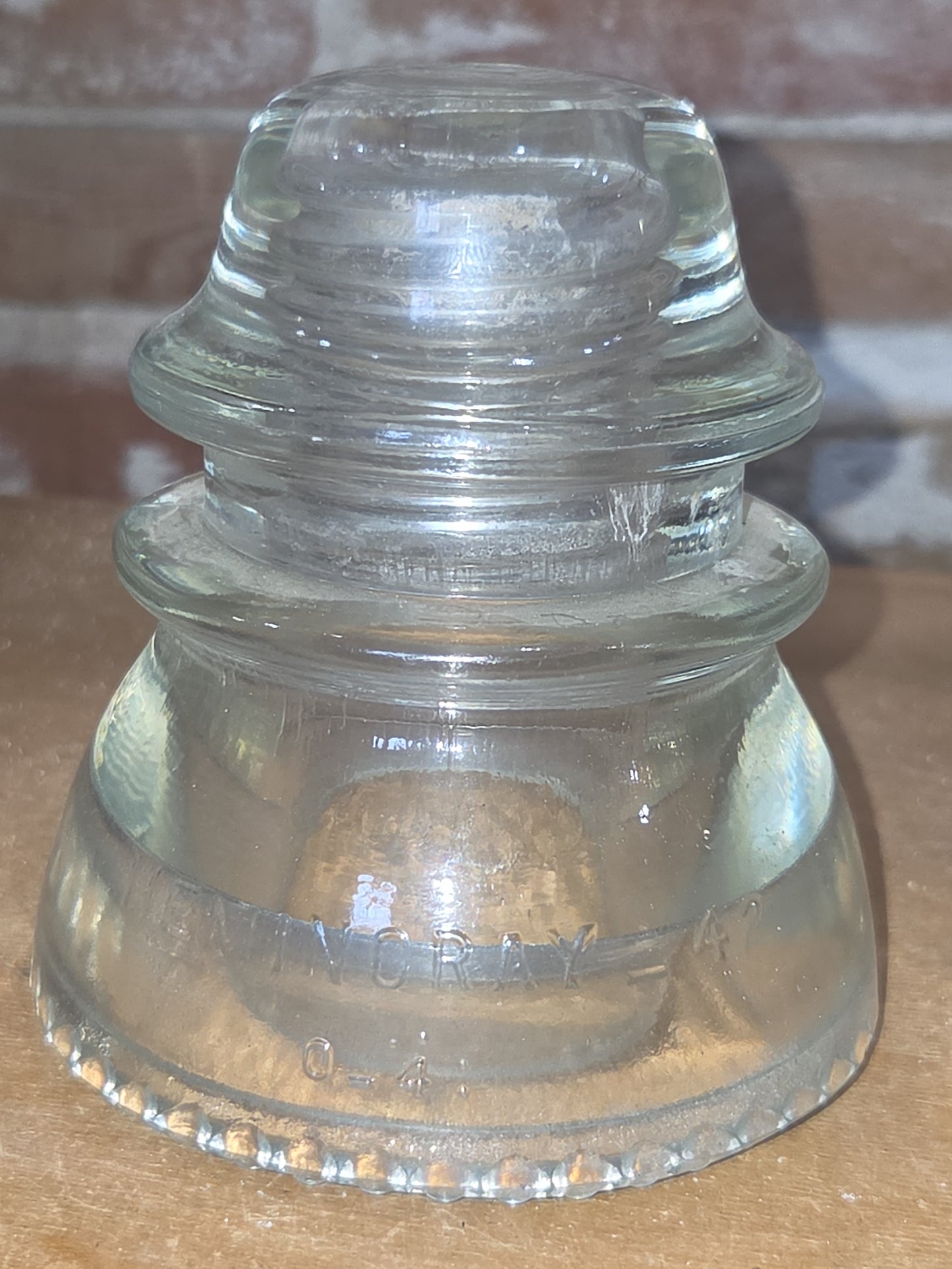 Vintage Hemingray #42 Clear Glass Insulator h642b