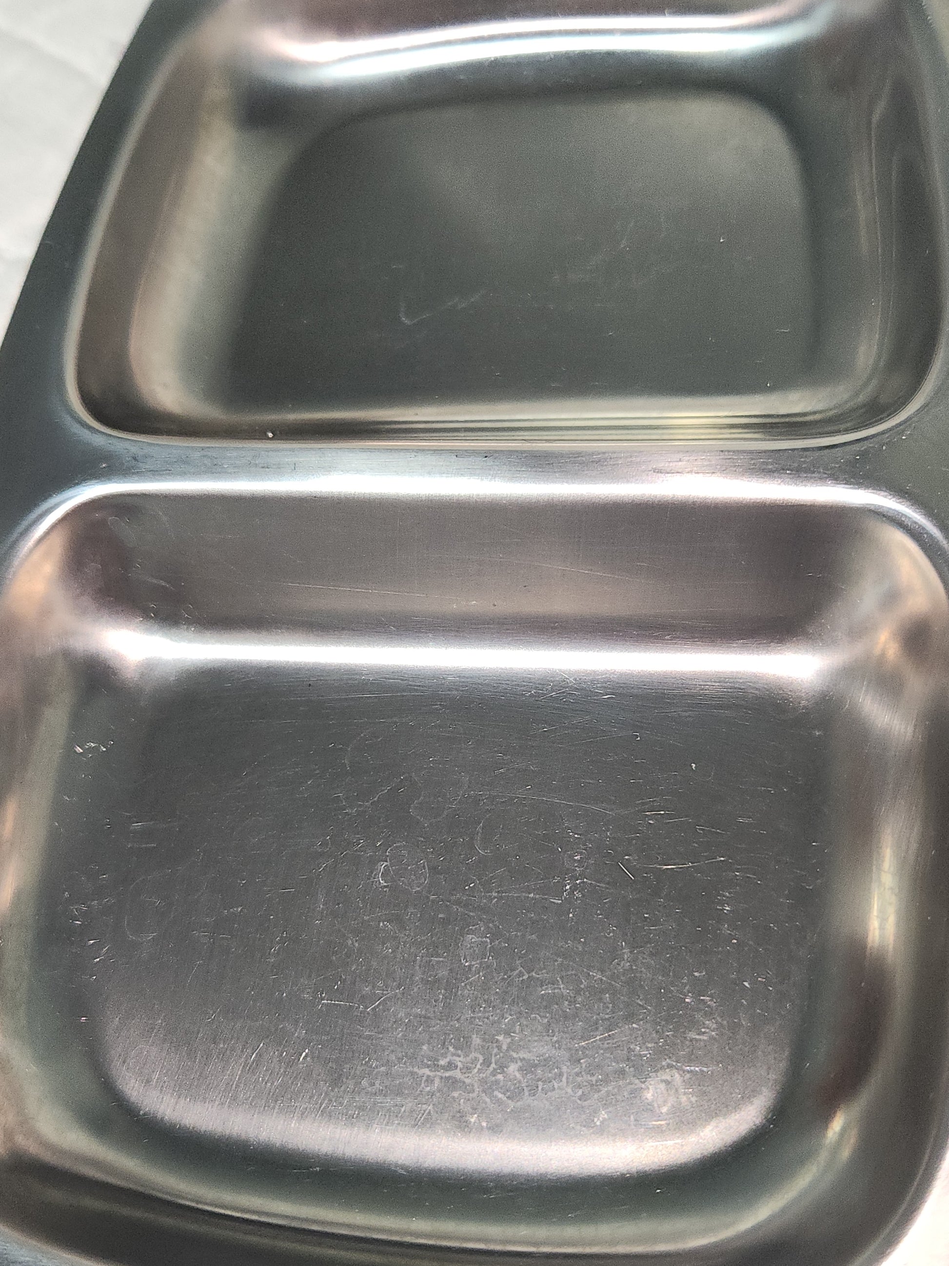 Vintage Stainless relish tray flower handles Scandicrafts Cuisine Internationale 18-8 Japan ss129