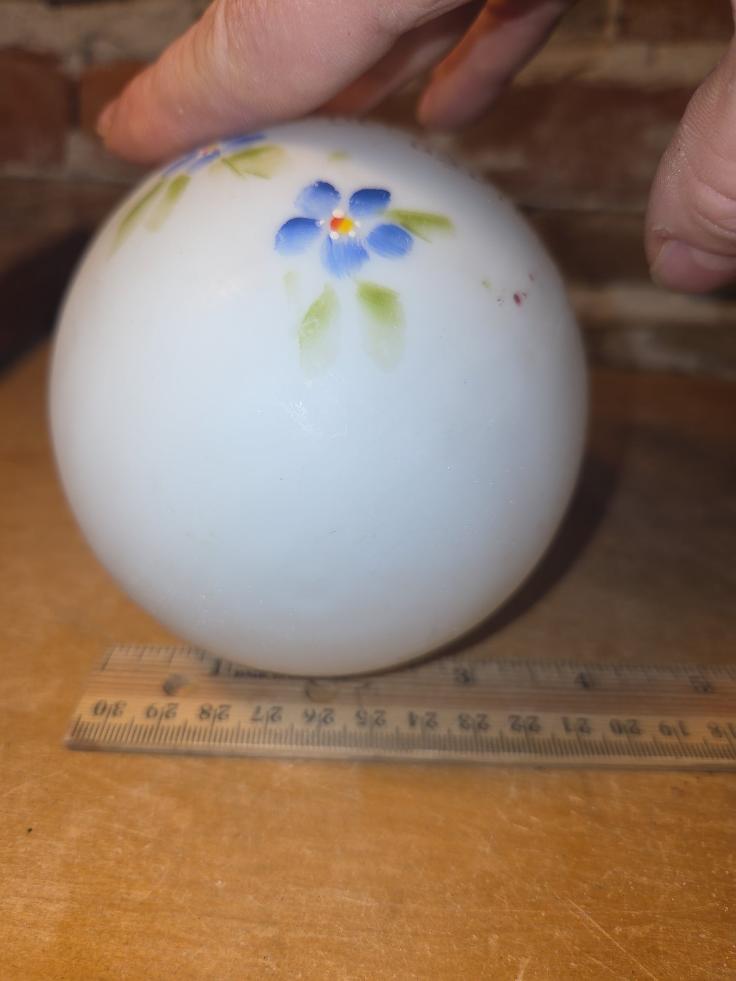 Antique Victorian Glass Blown Easter Egg Hand Painted AS IS eeg6