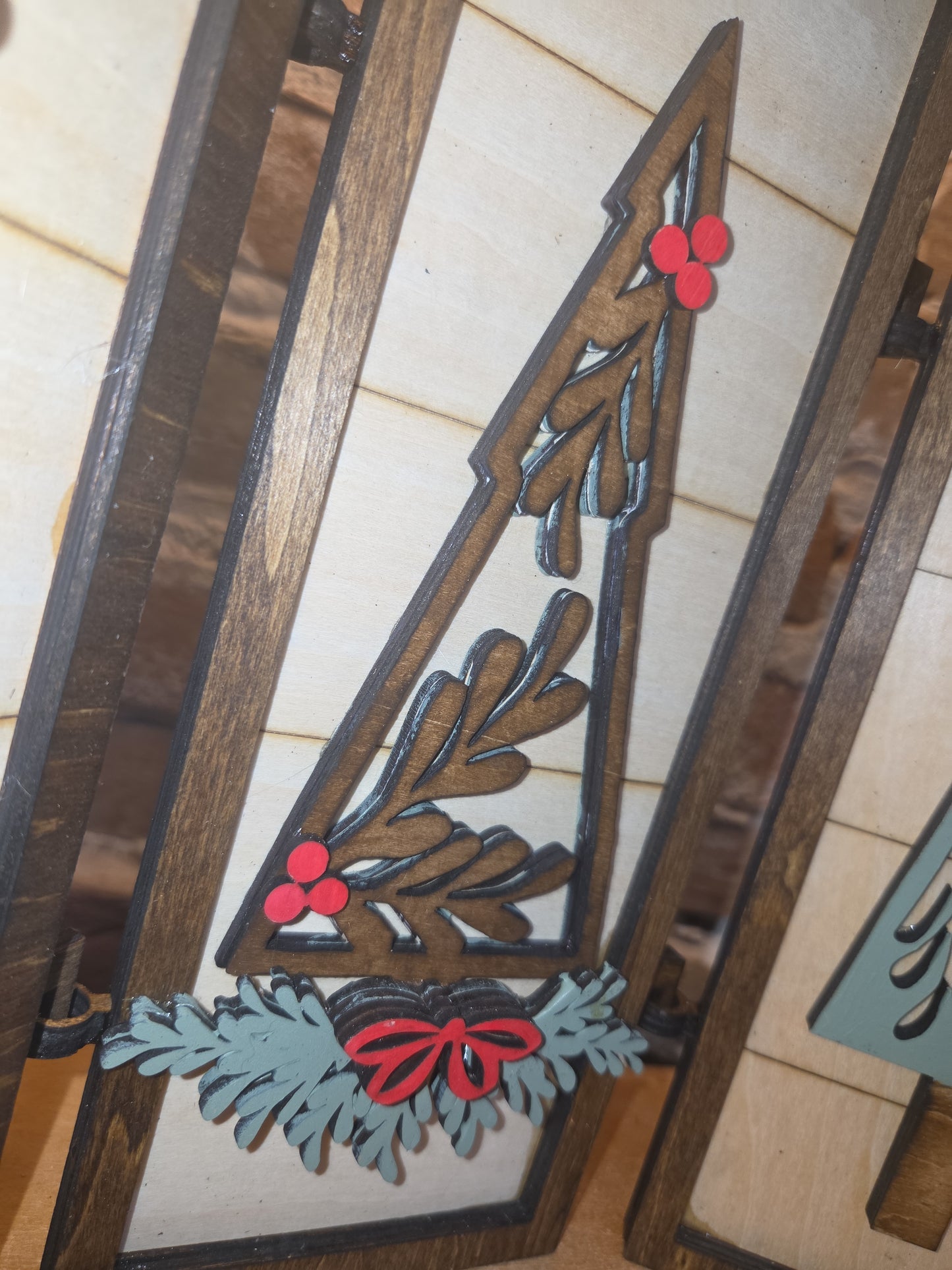 Trio Frame Decor Christmas Trees 10 1/2" tt74