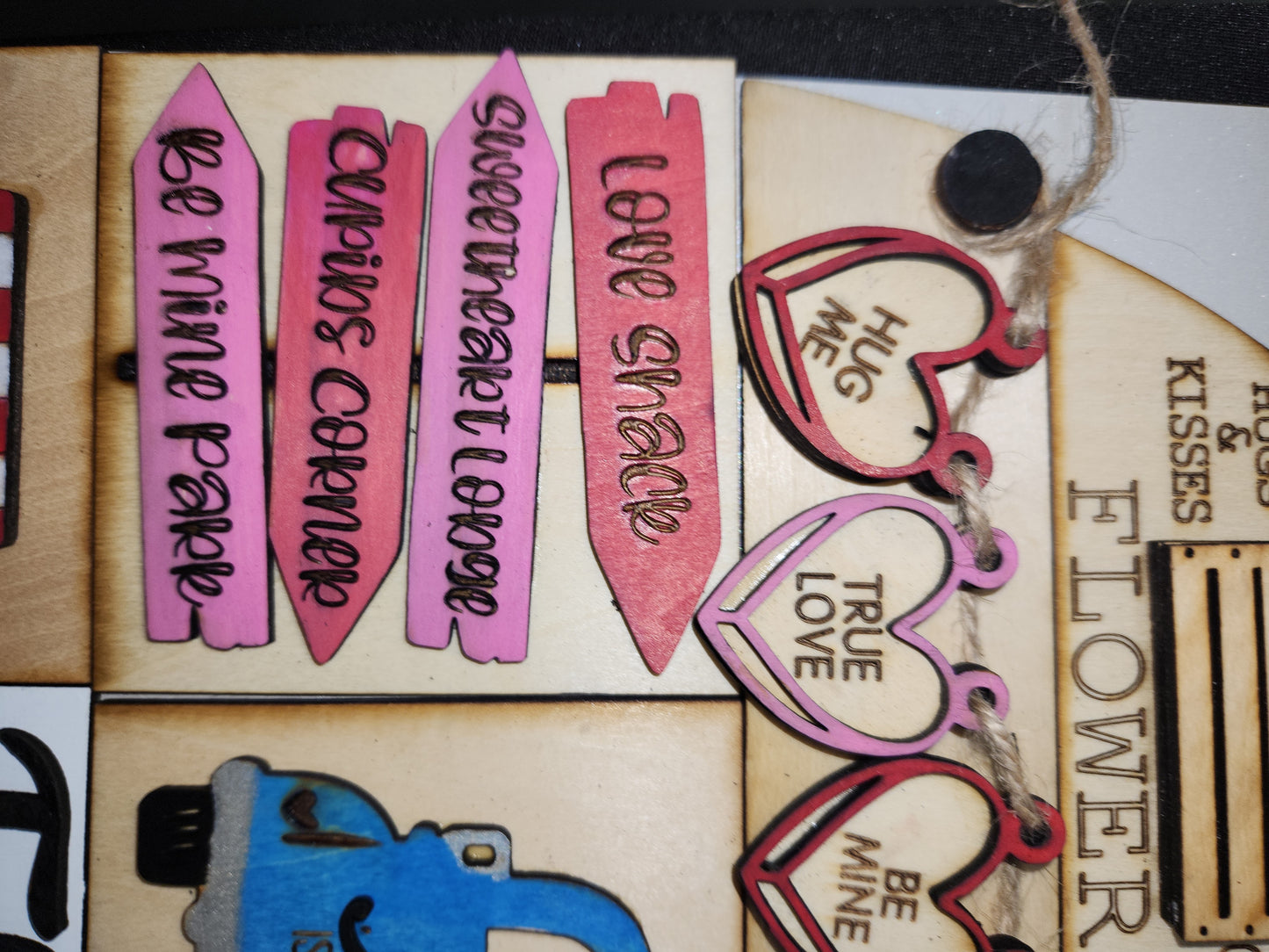 Valentine's Day February Insert Kit for Interchangeable Frame Can Fit Arch, Rectangle, or Square Frame FRAMES SOLD SEPARATELY