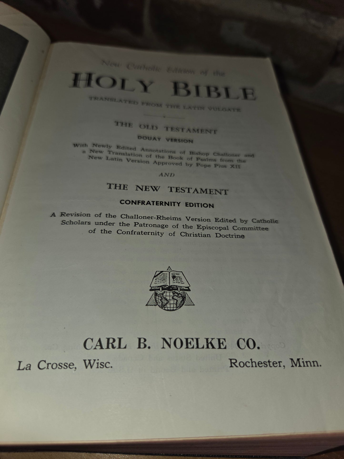 Vintage Hardcover Holy Bible New Catholic Edition 1954 vb83