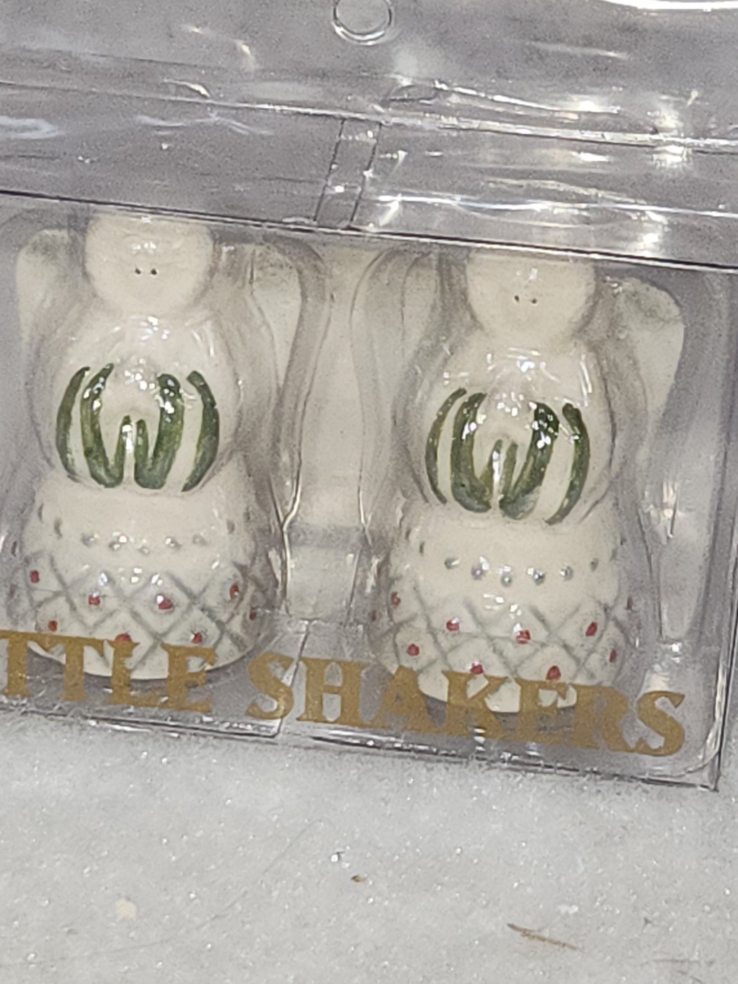 Mini Angel Salt Pepper Shaker Set Amscan Ceramic Christmas Table Setting sps7