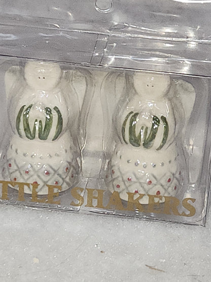 Mini Angel Salt Pepper Shaker Set Amscan Ceramic Christmas Table Setting sps7