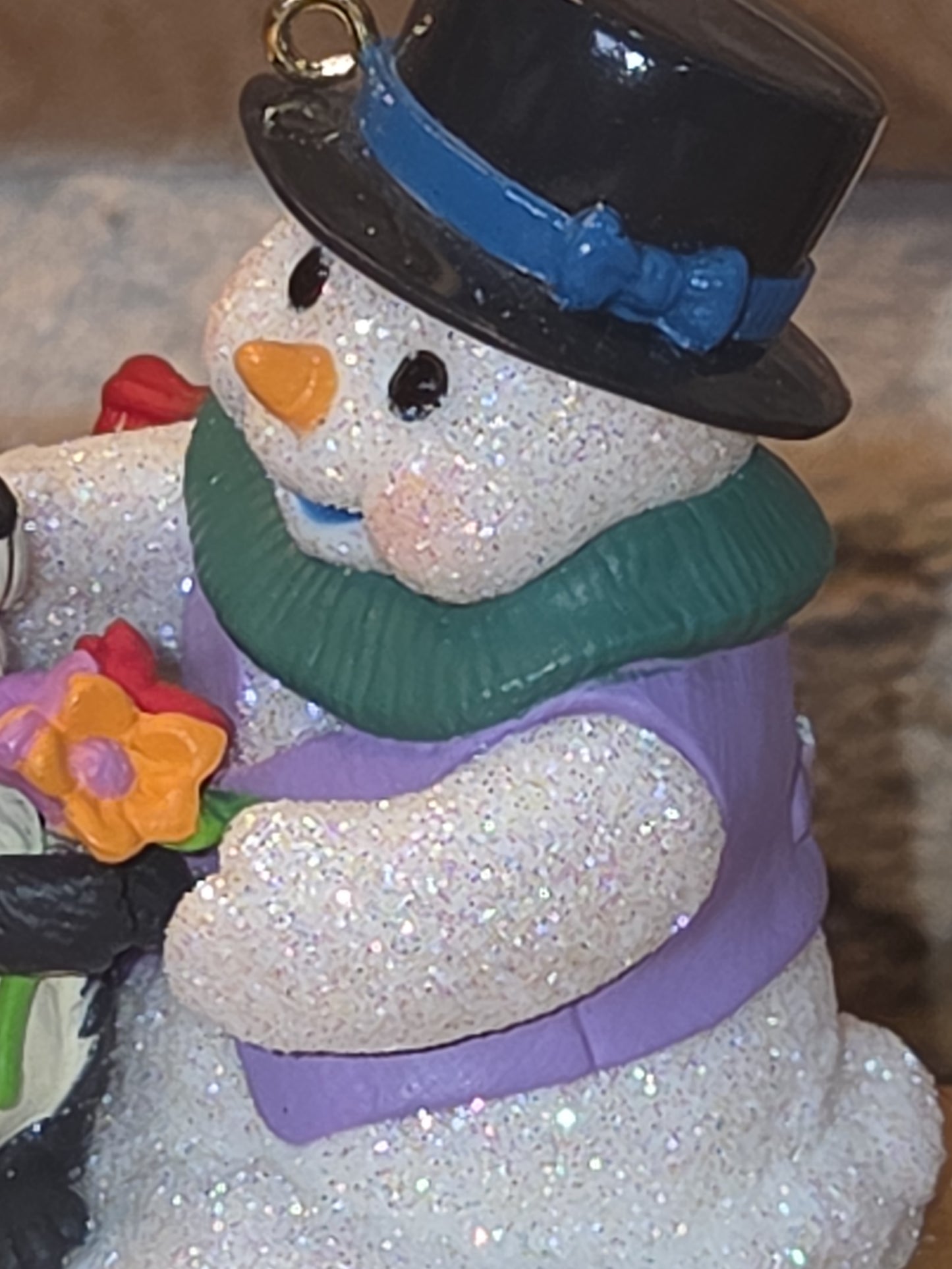 Vintage Hallmark Keepsake Ornament Skunk and Snowman #9 of the Snow Buddies Series 2006