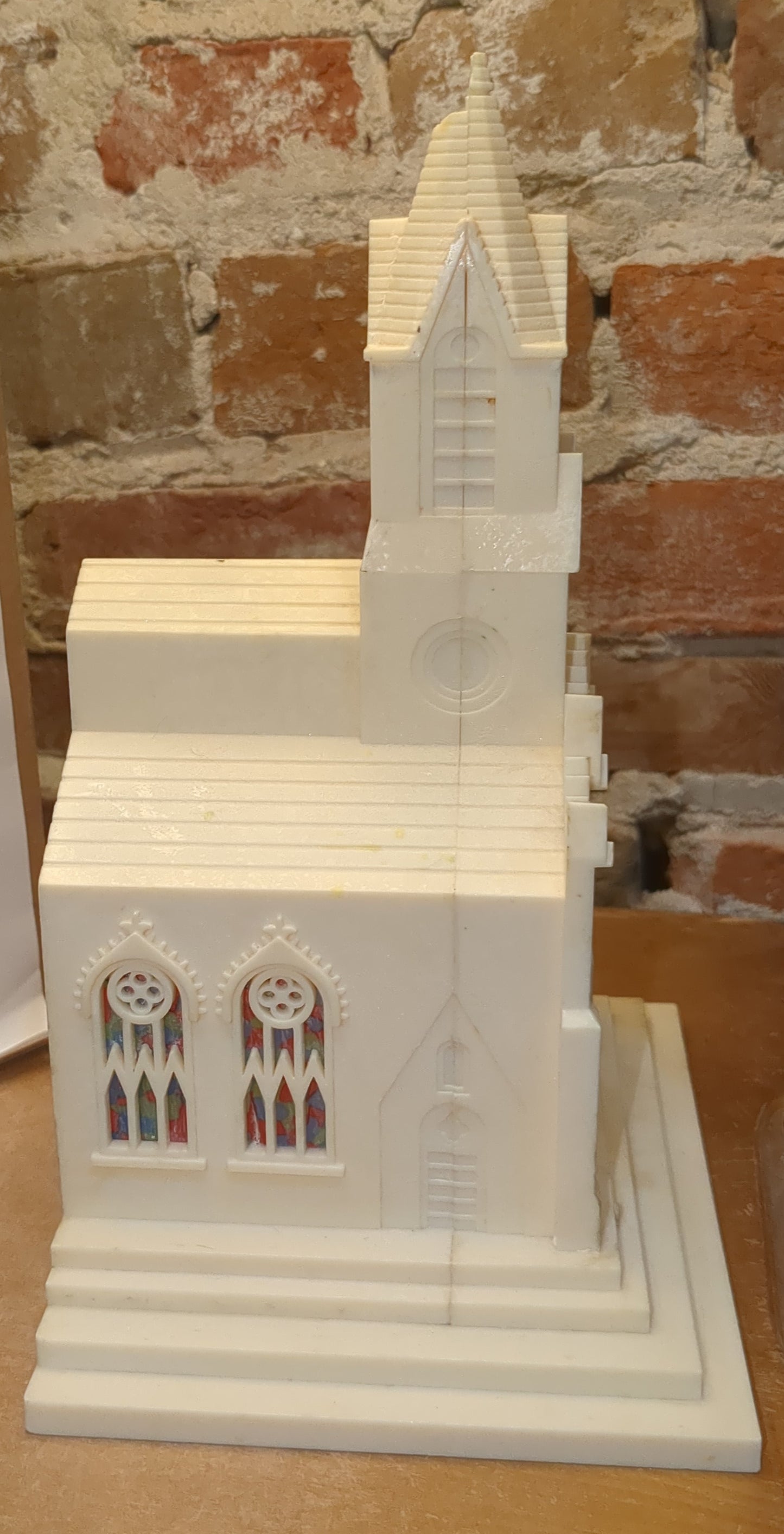 Vintage Raylite Church AS IS No Music Lighted Bulb Added Not Original