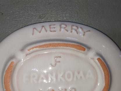 Vintage Frankoma Ceramic Christmas Card 1978 f78