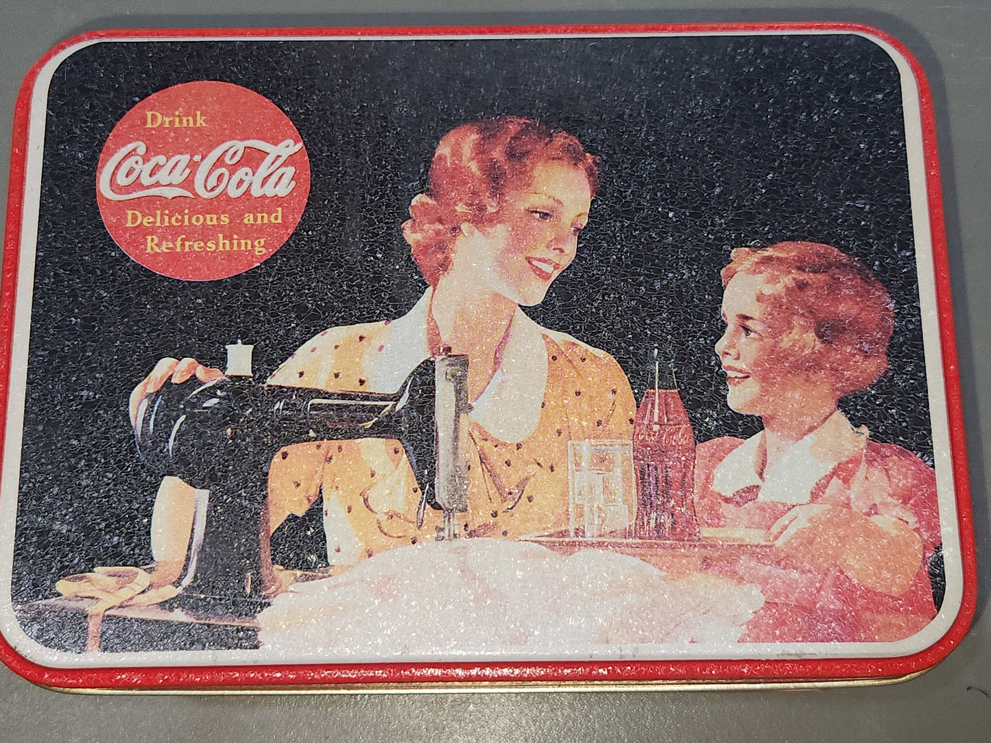 Vintage Coca-Cola Tin It's Pause Tim Mother Seamstress 1993 Coke cct51