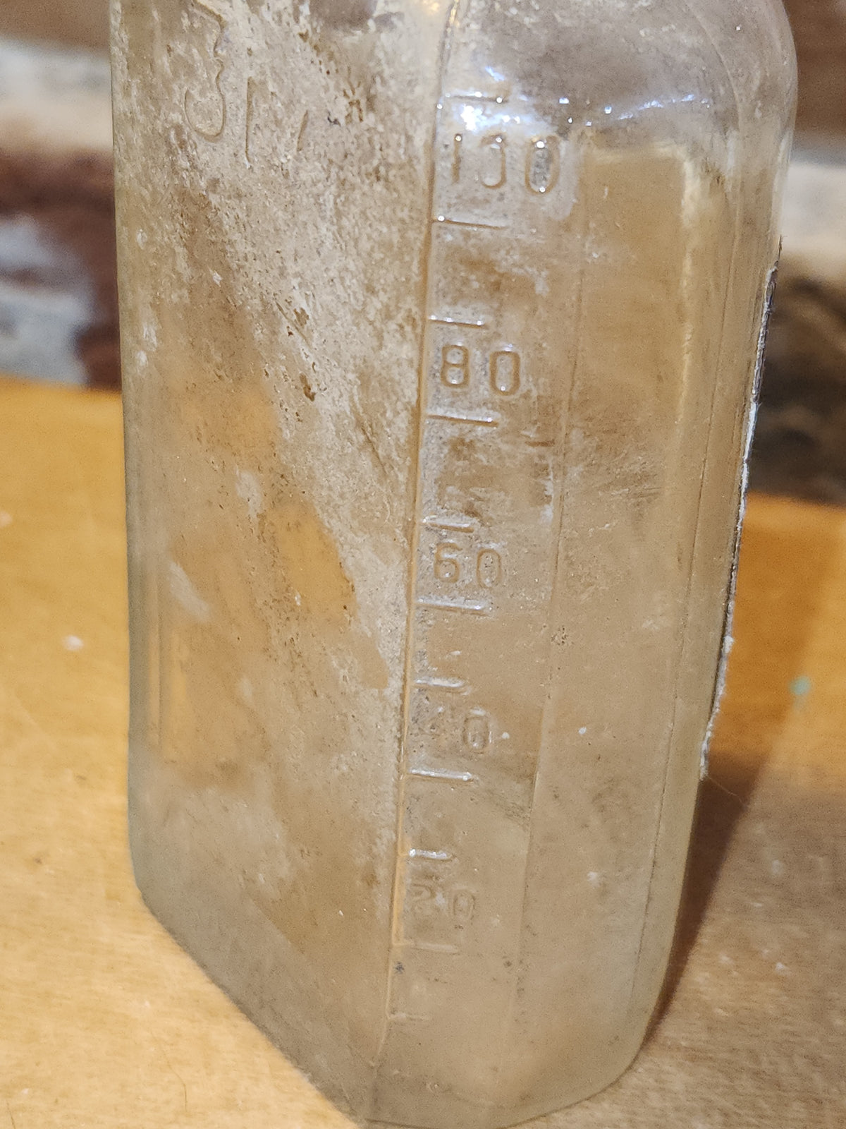 Vintage Medicine Bottle Duraglas Handprinted Label with Plastic Lid vmb99