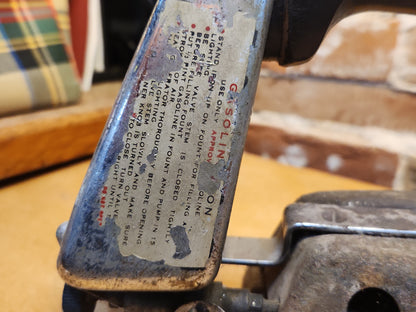 Vintage Gasoline Powered Montgomery Ward Quik Lightening Iron si4