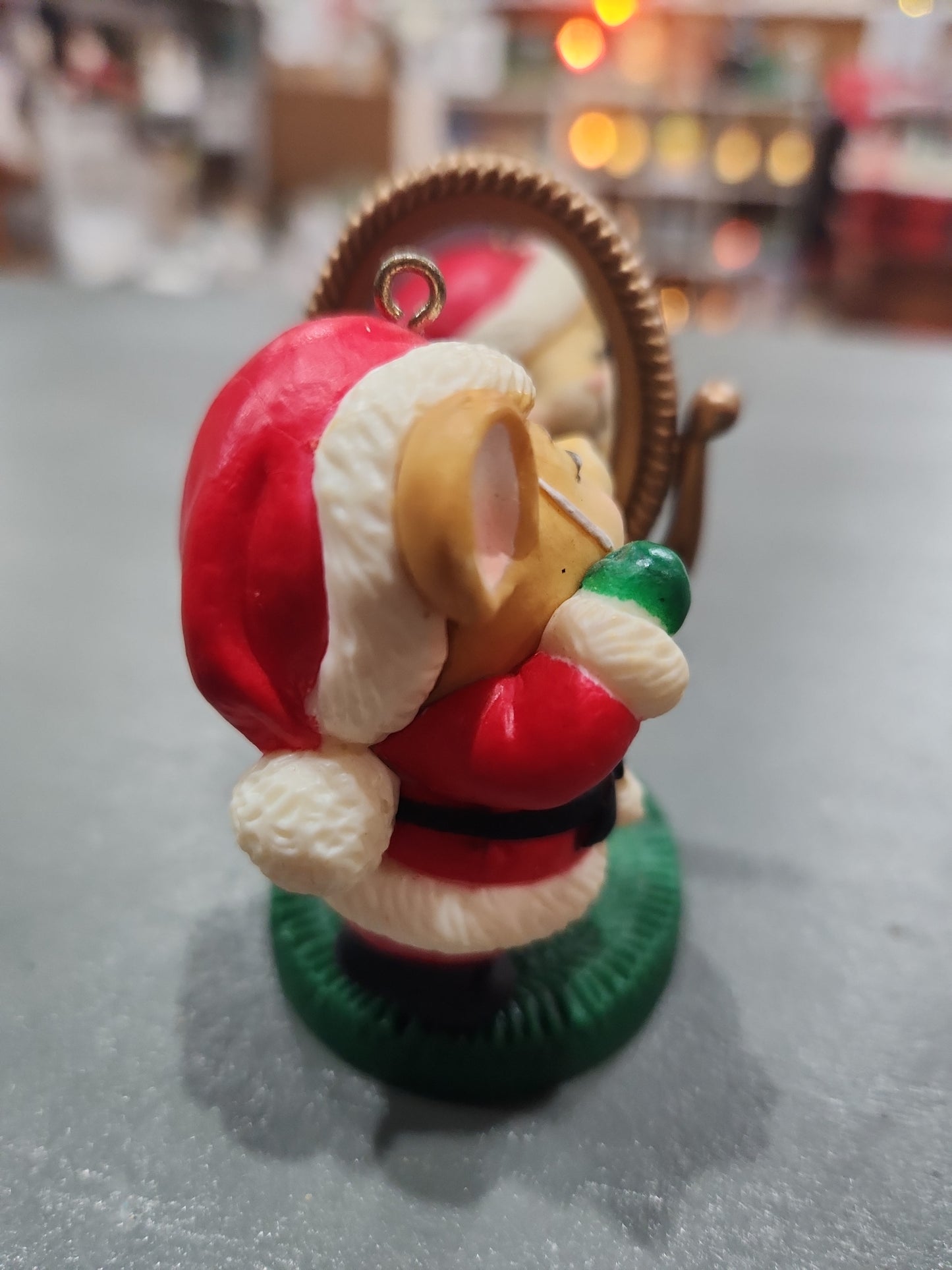 Vintage Avon Ornament Melvin P Merrymouse Christmas Mirror 1982 NO BOX av03 CLEARANCE