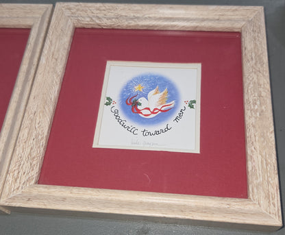 Small Framed Art Linda Grayson Printwick Papers Rejoice Angel and Dove Set of 2 fa5
