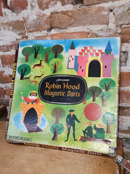Vintage Pressman #1191 Robin Hood & Major League Baseball Magnetic Dart Board vg76