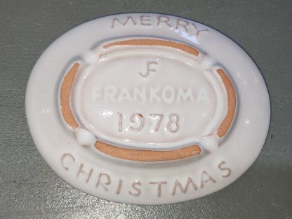 Vintage Frankoma Ceramic Christmas Card 1978 f78
