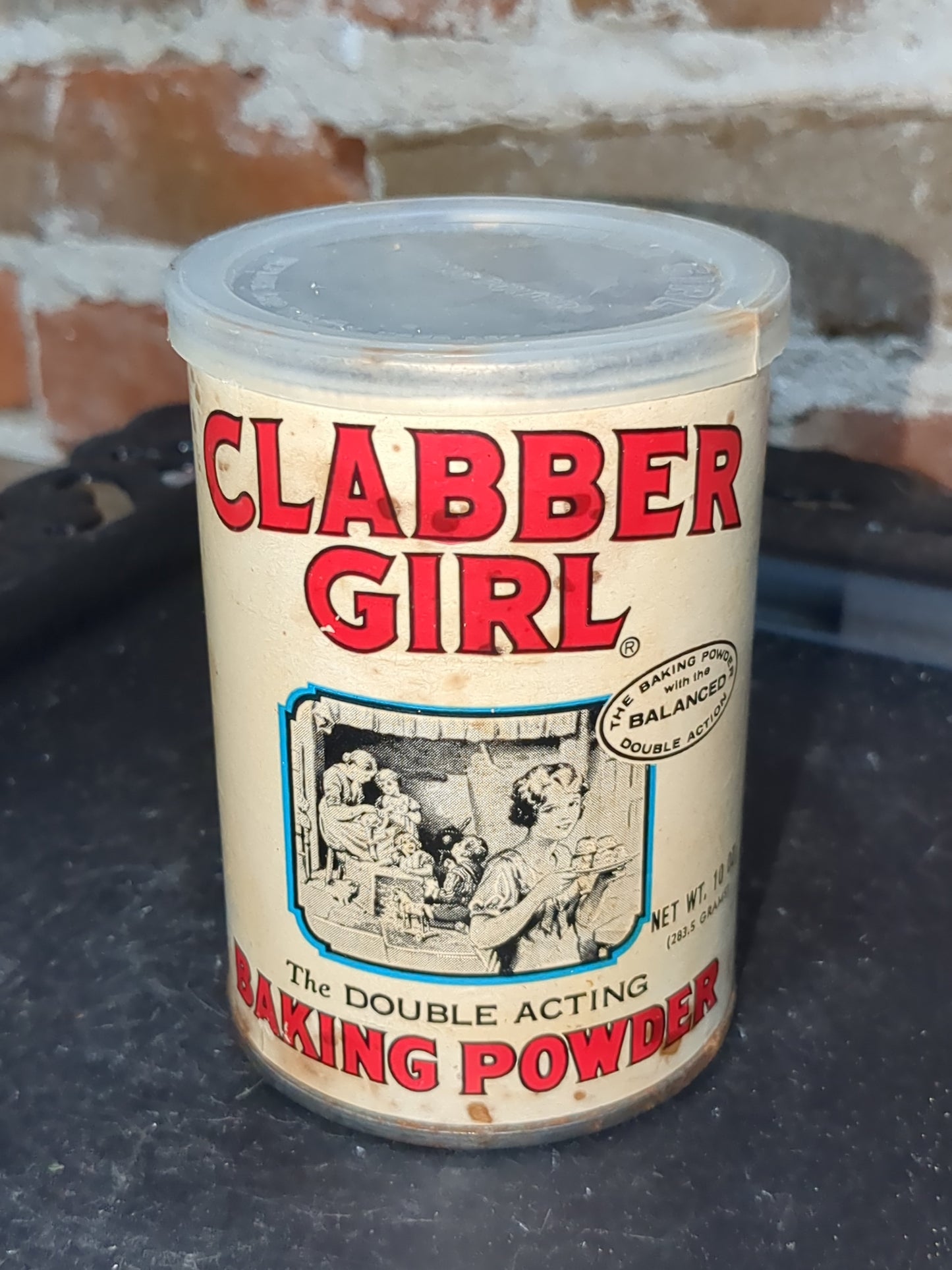 Vintage Glabber Girl baking powder tin996