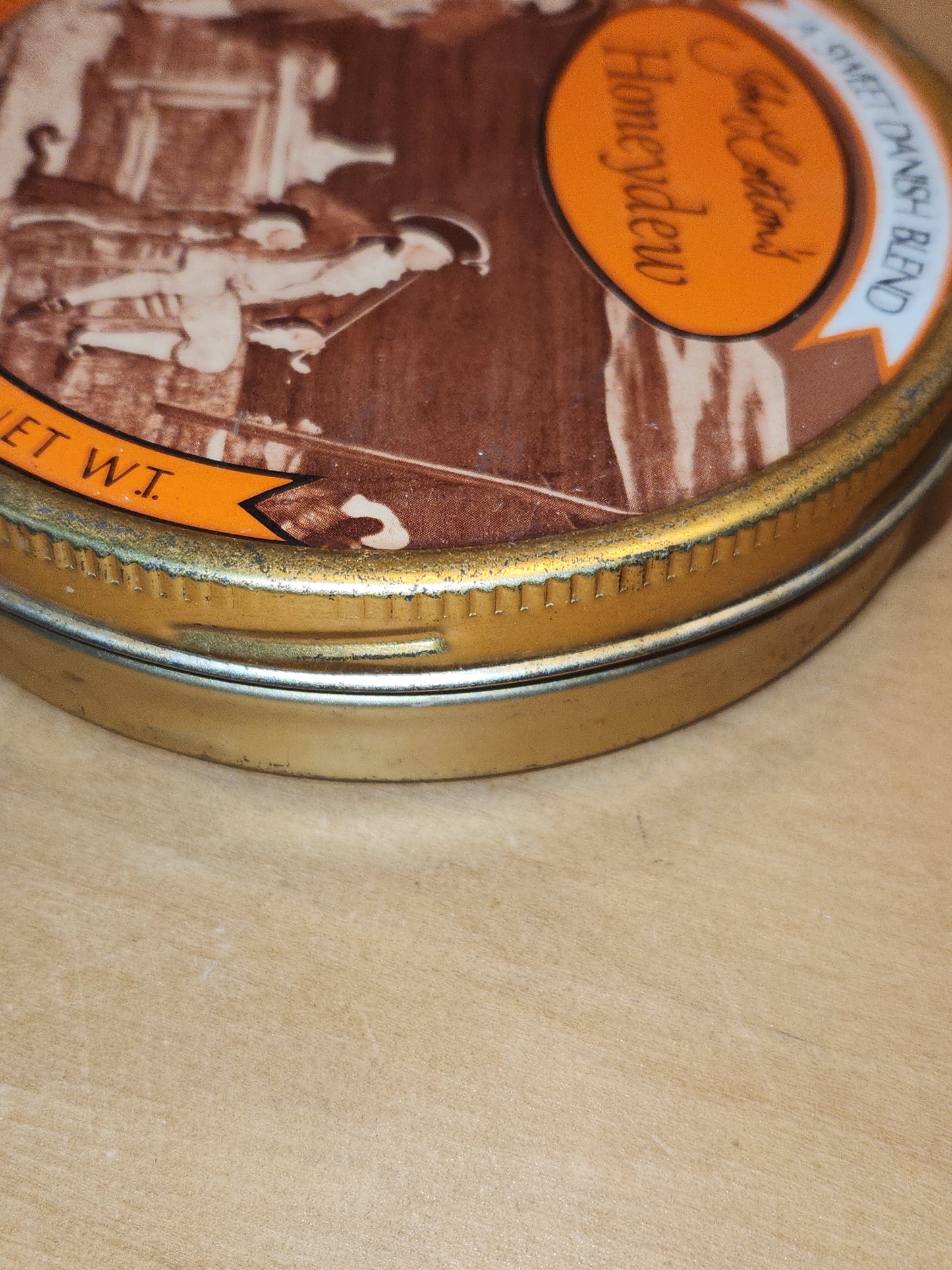 Vintage John Cotton's Honeydew A Sweet Danish Blend 1.75oz 50 g Tobacco Tin002