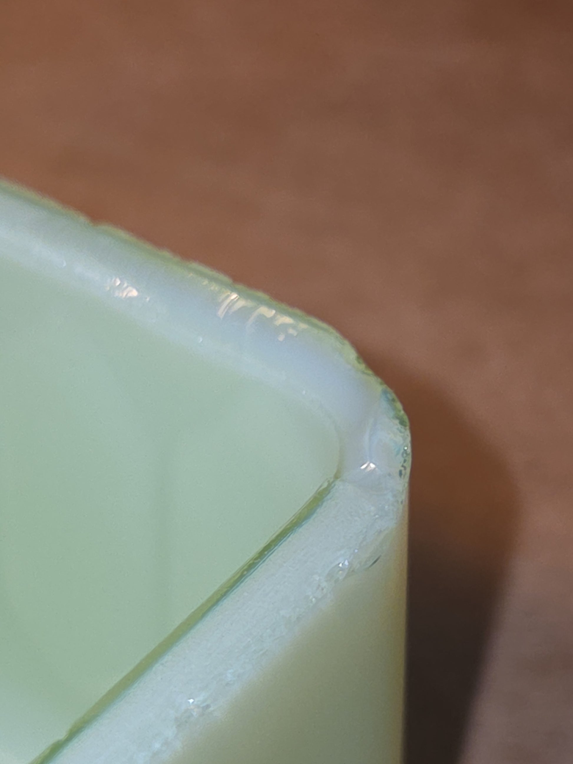 Vintage Uranium Jadeite Jeannette Butter Cover Only AS IS Chips vug66
