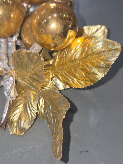 Vintage Mercury Glass Grape Cluster Ornament With Spare for Parts mg902