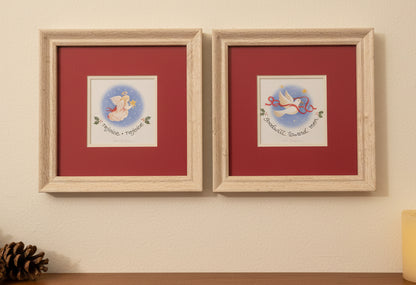 Small Framed Art Linda Grayson Printwick Papers Rejoice Angel and Dove Set of 2 fa5