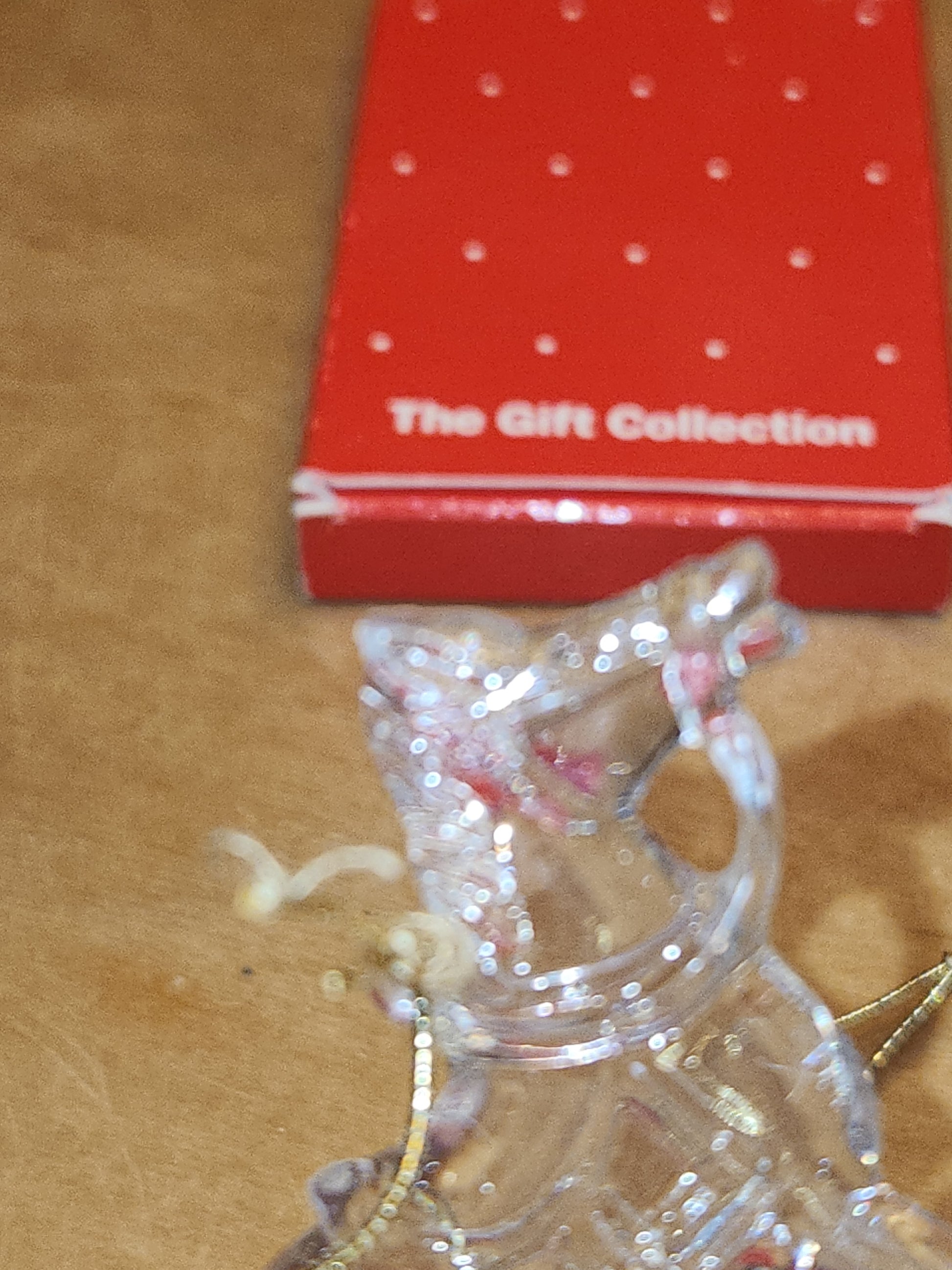 Vintage Avon Images Of Christmas Ornaments Rocking Horse and Reindeer àv61 AS IS CLEARANCE