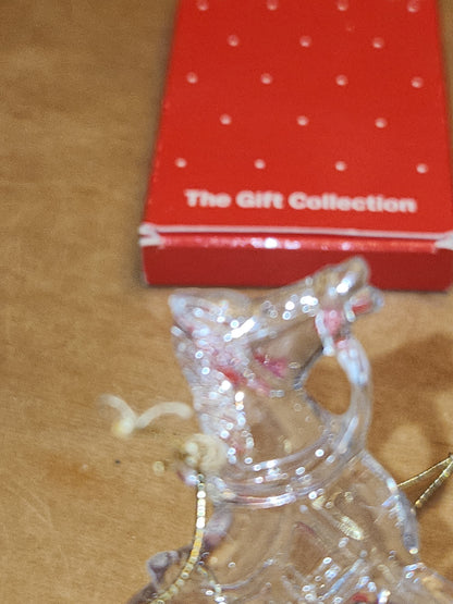 Vintage Avon Images Of Christmas Ornaments Rocking Horse and Reindeer àv61 AS IS CLEARANCE