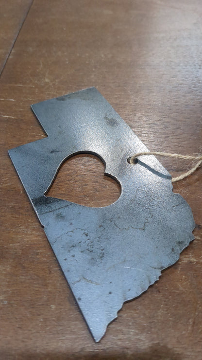 Nebraska Metal State Ornaments so7