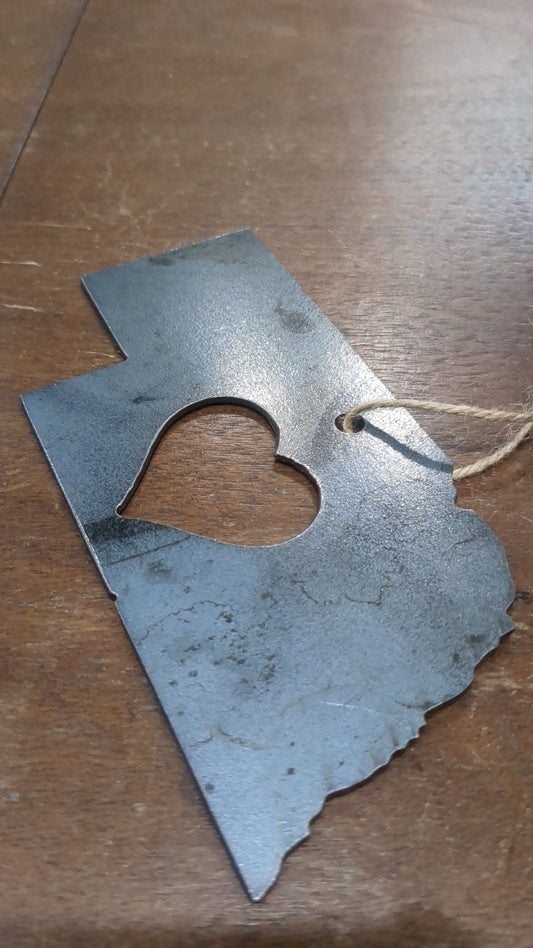 Nebraska Metal State Ornaments so7