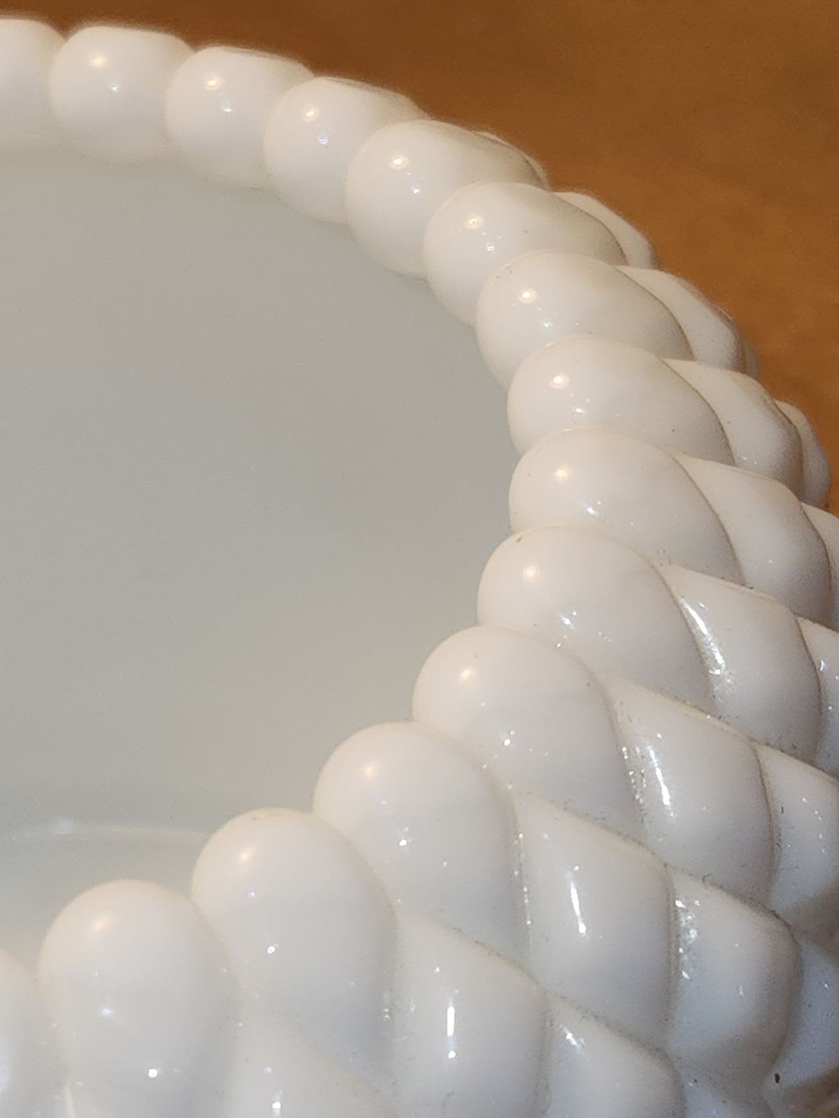 Vintage Westmoreland Milk Glass Hobnail Rose Bowl Diamond-point Pattern mg45