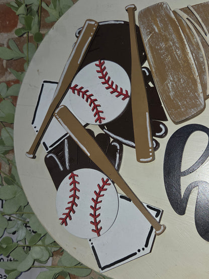 Baseball Summer Insert for Interchangeable Pot Spilling Door Sign *Sign Sold Seperately*
