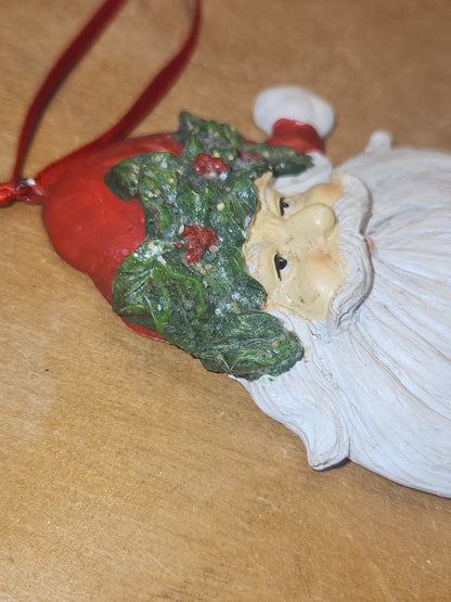 Holly & Ivy Santa Christmas Ornament so7